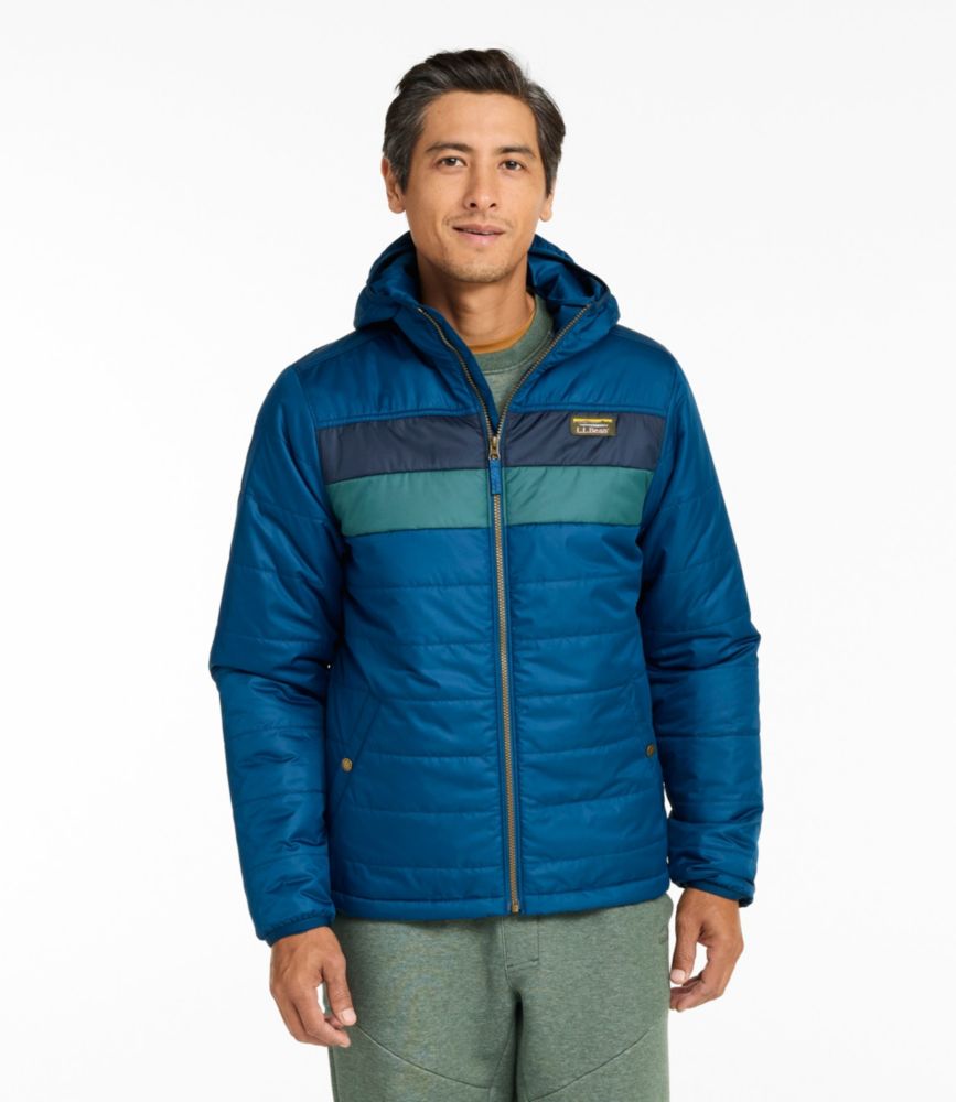 Men's Mountain Classic Puffer Hooded Jacket, Colorblock