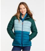 Women's Bean's Down Jacket, Colorblock