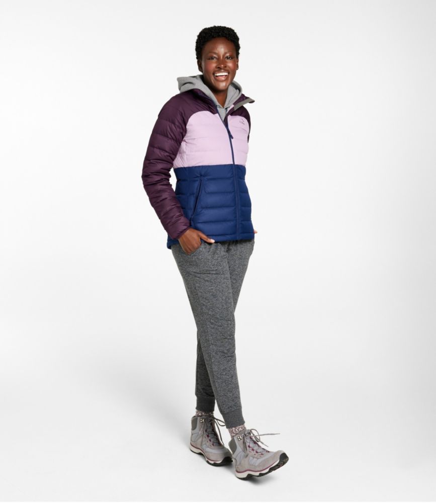 Women's Bean's Down Jacket, Colorblock, Mallard Teal/Dark Pine, small image number 4