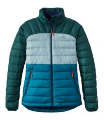 Women's Bean's Down Hooded Jacket, Colorblock