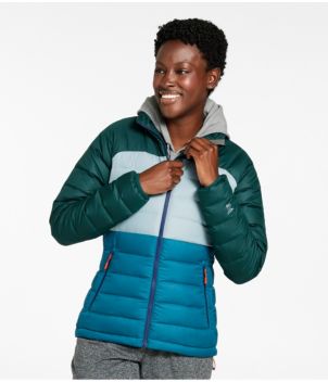 Women's Bean's Down Jacket, Colorblock