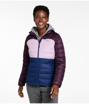 Women's Bean's Down Jacket, Colorblock