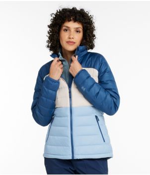 Women's Bean's Down Jacket, Colorblock