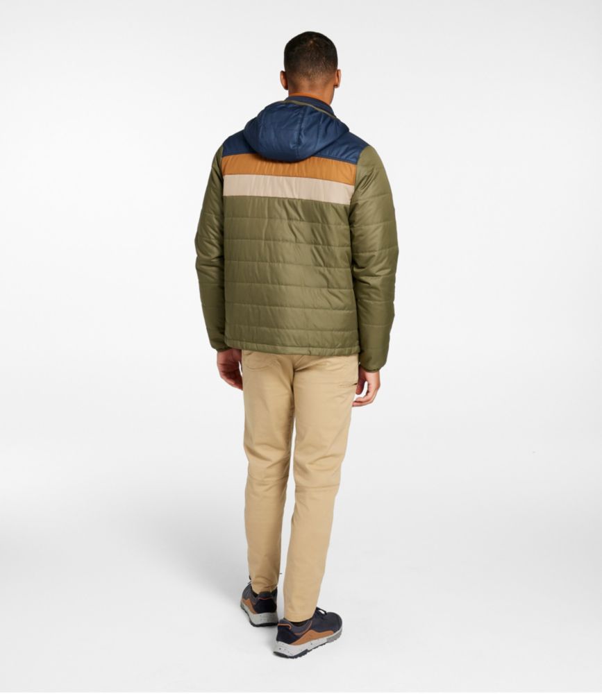 Men's Mountain Classic Puffer Hooded Jacket, Colorblock, Kelp Green/Nautical Navy, small image number 5