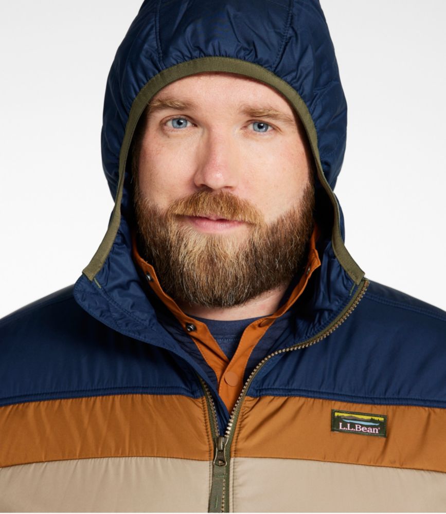 Men's Mountain Classic Puffer Hooded Jacket, Colorblock, Iron/Putty, small image number 11