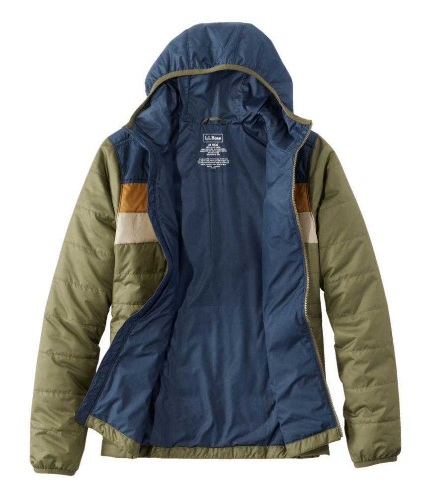 Men's Mountain Classic Puffer Hooded Jacket, Colorblock, Iron/Putty, small image number 12