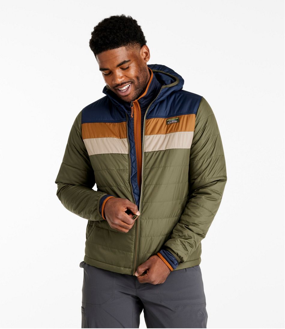 Men's Mountain Classic Puffer Hooded Jacket, Colorblock | Insulated ...