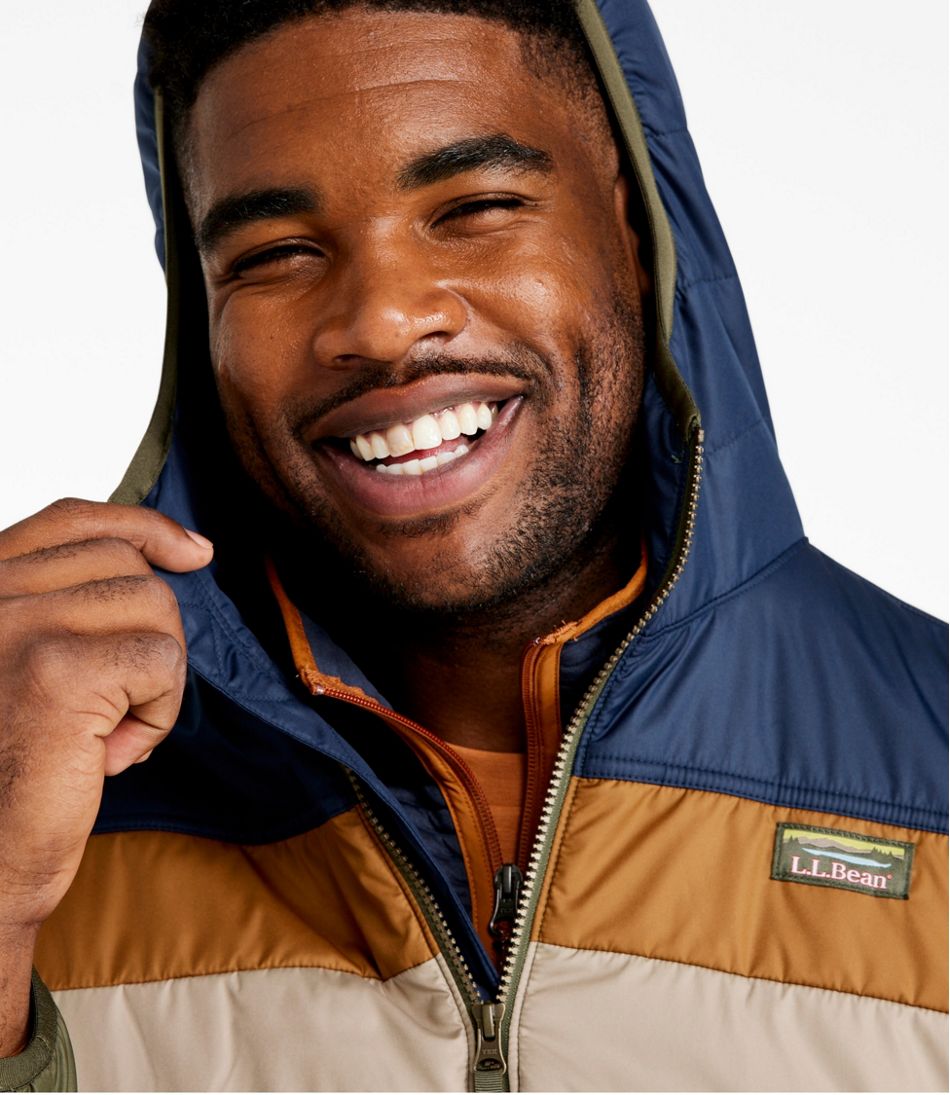 Men's Mountain Classic Puffer Hooded Jacket, Colorblock
