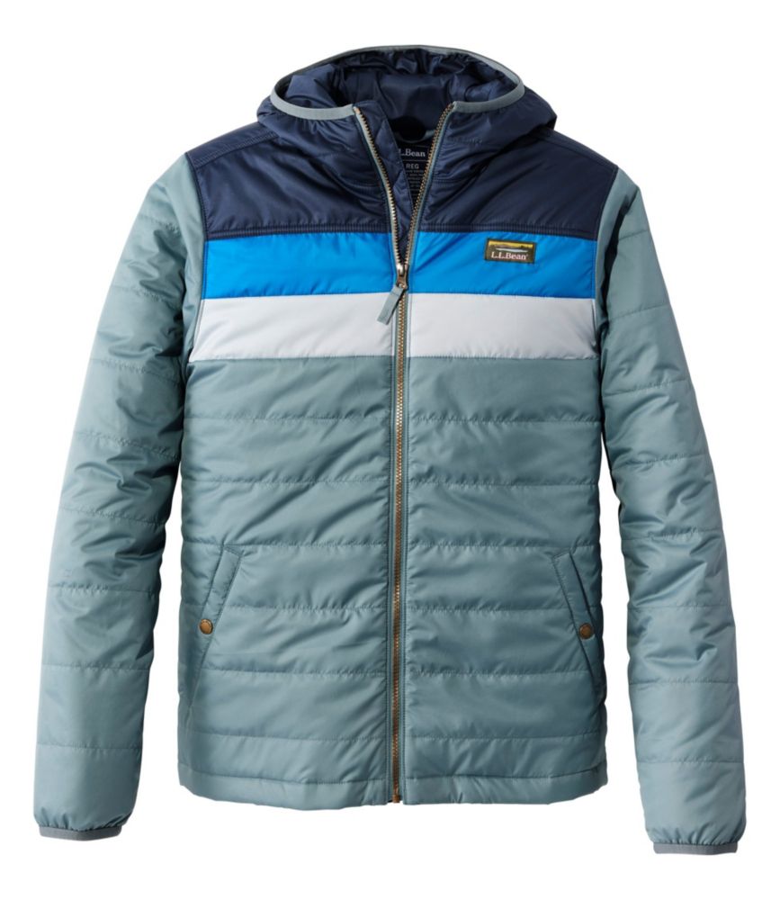 Men's Mountain Classic Puffer Hooded Jacket, Colorblock Men's at L.L.Bean