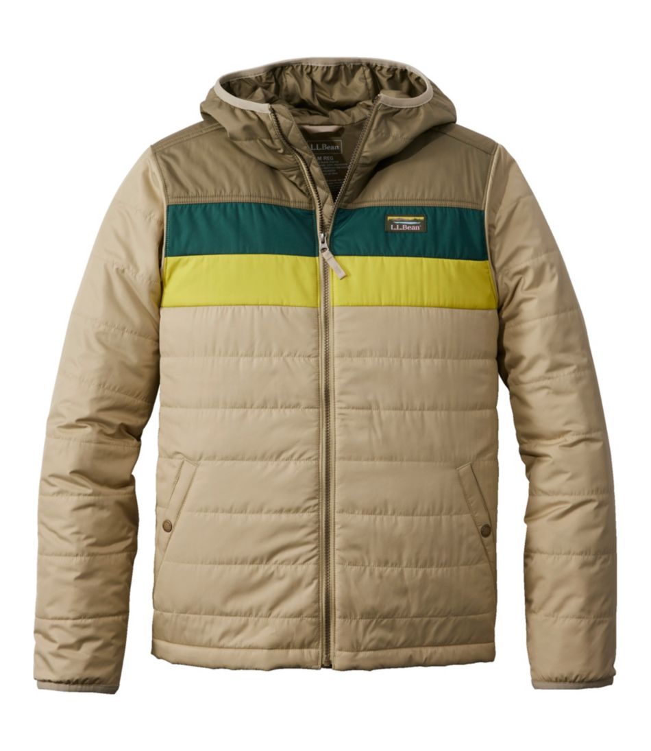 Men's Mountain Classic Puffer Hooded Jacket, Colorblock | Insulated ...