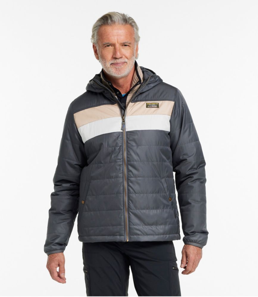 Men's Mountain Classic Puffer Hooded Jacket, Colorblock