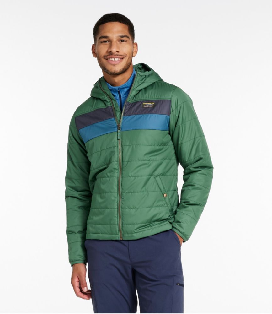 Men's Mountain Classic Puffer Hooded Jacket, Colorblock