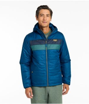 Men's Mountain Classic Puffer Hooded Jacket, Colorblock