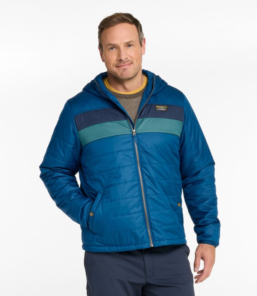 Men's Mountain Classic Puffer Hooded Jacket, Colorblock