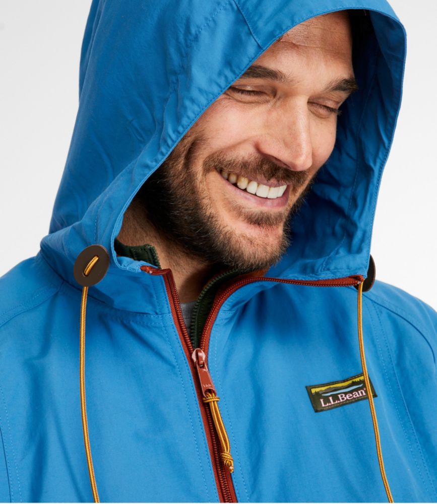 Men's Mountain Classic Anorak, Tape Trim, Marine Blue/Dark Russet, small image number 4