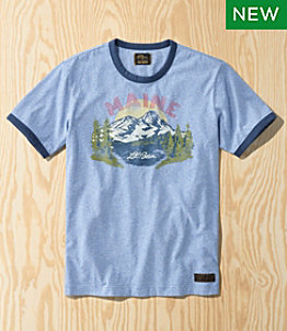 Adults' L.L.Bean x Todd Snyder Organic Jersey Heather T-Shirt, Short-Sleeve, Graphic