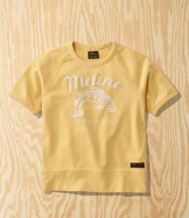 Adults' L.L.Bean x Todd Snyder Organic French Terry Sweatshirt, Short-Sleeve