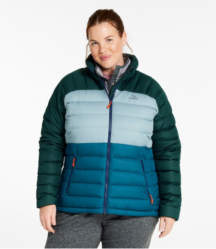 Women's Bean's Down Jacket, Colorblock