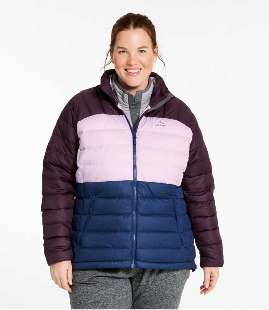 Women's Bean's Down Jacket, Colorblock