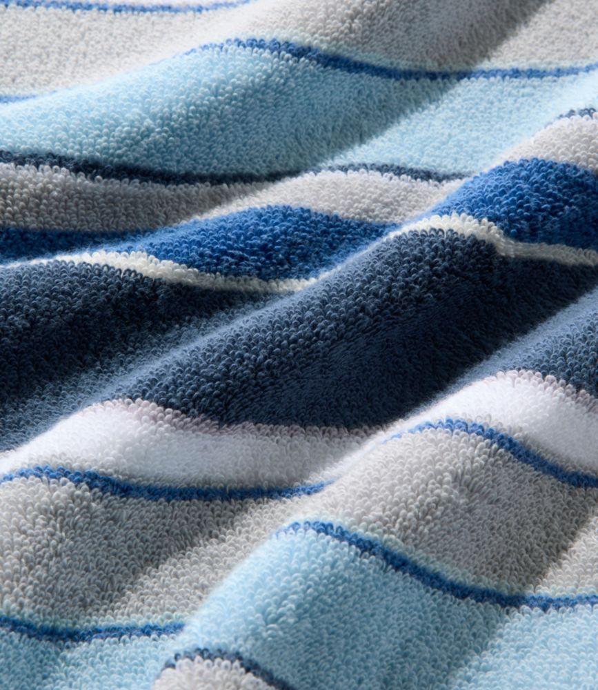 Bean's Organic Cotton Towel Set, Stripe, Blue Quartz, small image number 2