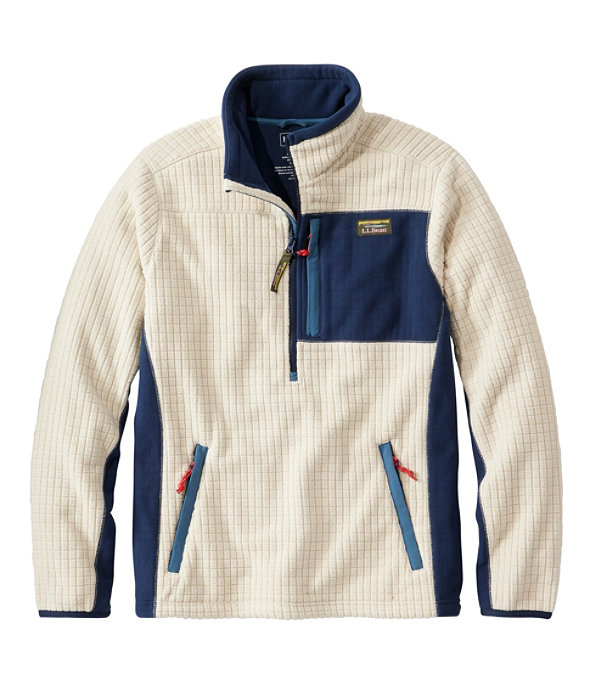 Mountain Classic Windproof Fleece Quarter-Zip Jacket, Natural/Nautical Navy, large image number 0