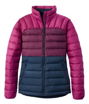 Women's Bean's Down Jacket, Colorblock