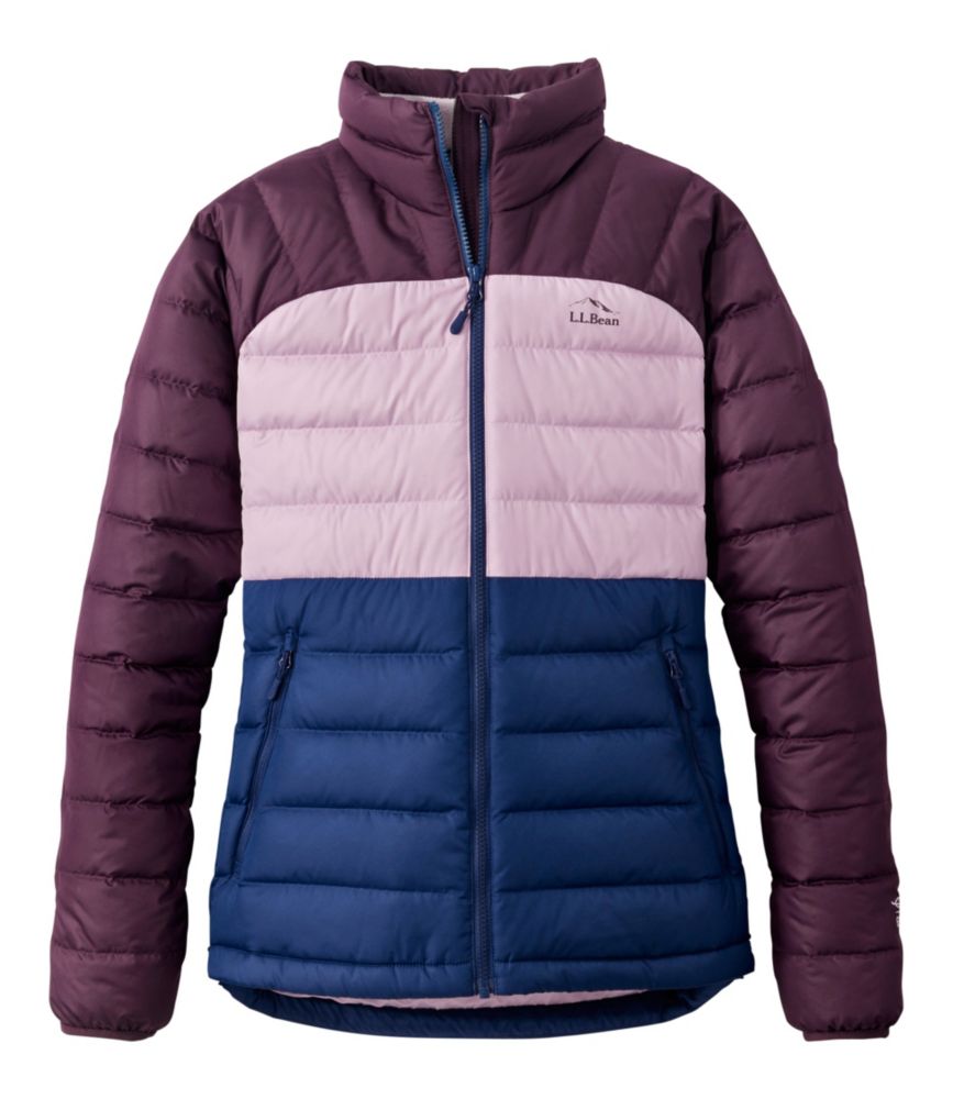 Women's Bean's Down Jacket, Colorblock