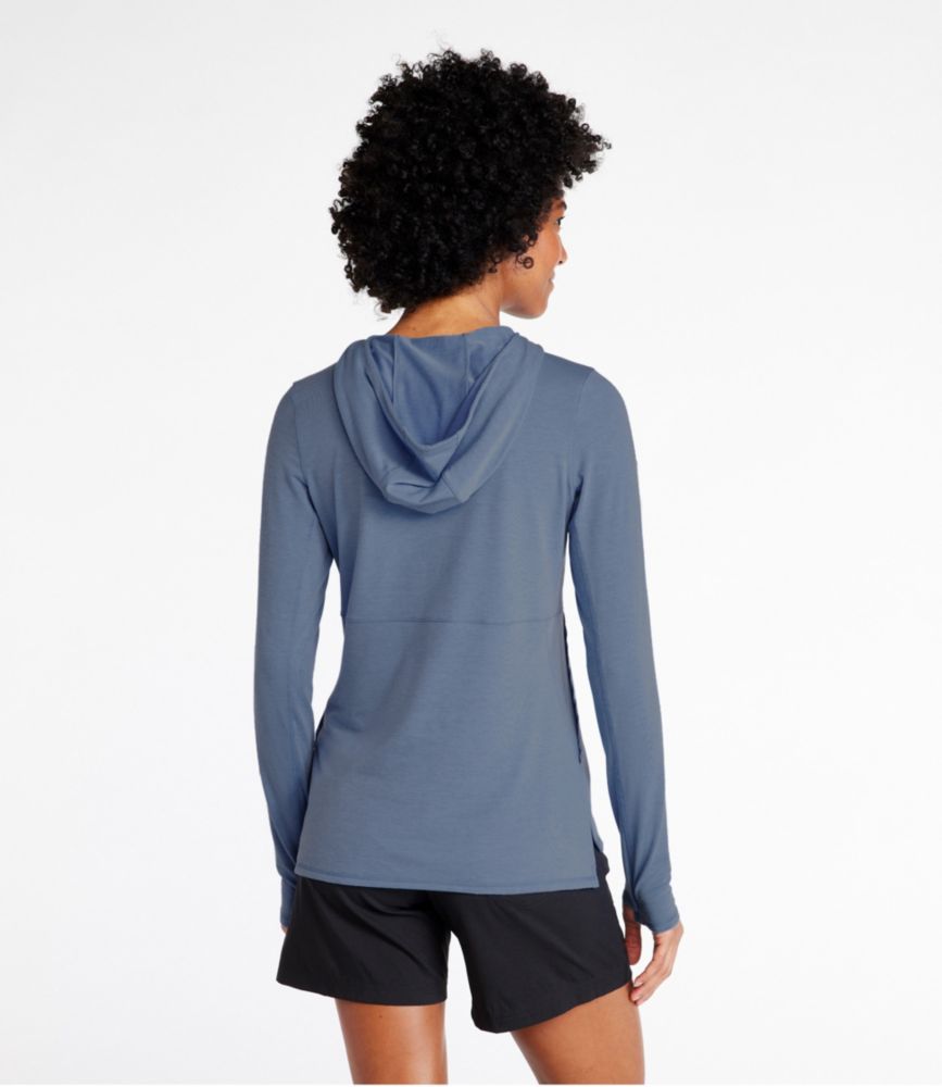 Women's Everyday SunSmart® Hooded Pullover, Long-Sleeve, Blue Water, small image number 3