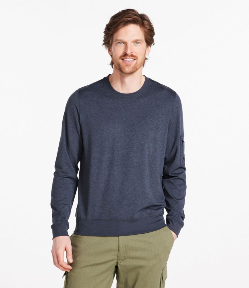 Men's VentureSoft Crewneck Shirt, Carbon Navy Marl, small image number 2
