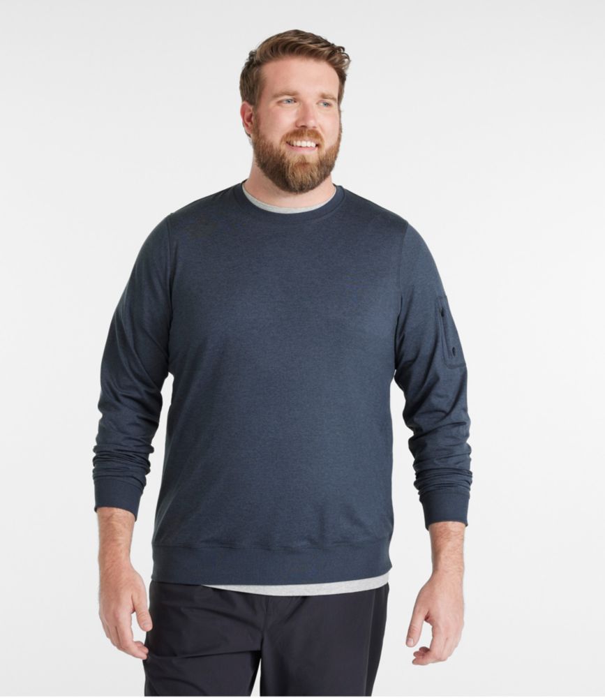 Men's VentureSoft Crewneck Shirt, Carbon Navy Marl, small image number 4