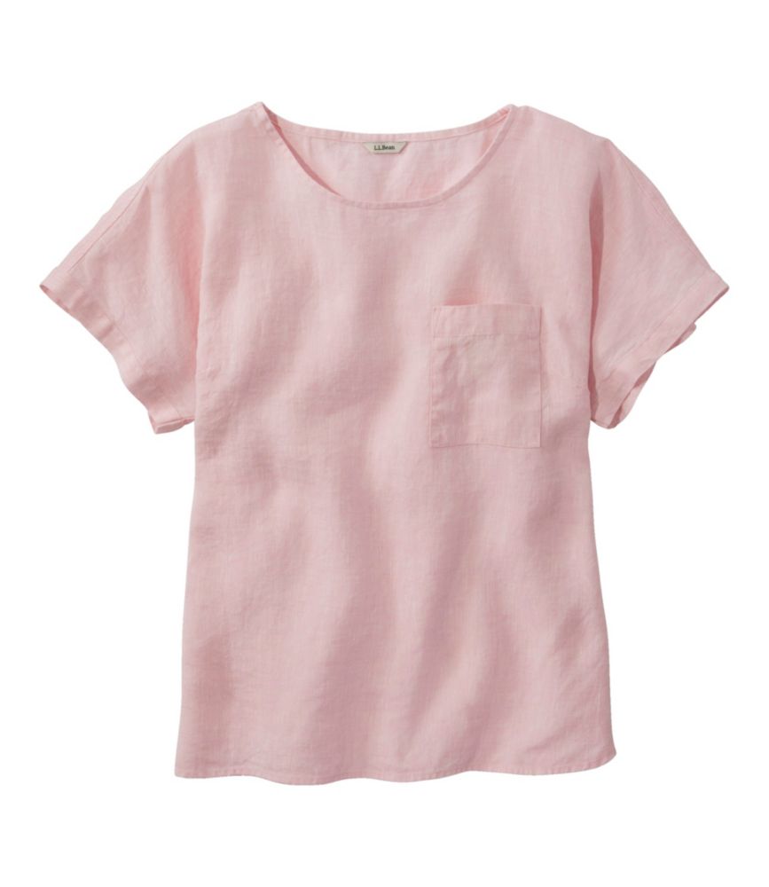 Women's Premium Washable Linen Shirt, Short-Sleeve Tee, , small image number 3