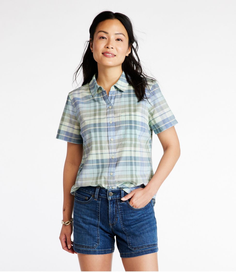 Plaid shirt and on sale shorts