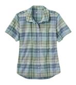 Women's Organic Classic Cotton Shirt, Short-Sleeve Plaid