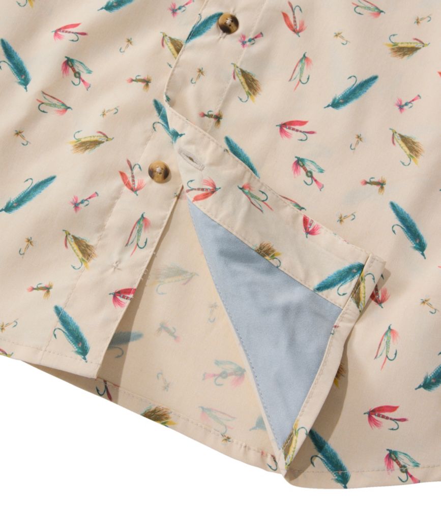 Men's Tropicwear Shirt, Short-Sleeve Print, Gray Mist Palm, small image number 7