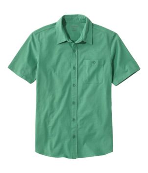 Men's Lakewashed Organic Cotton Button-Front Shirt, Short-Sleeve