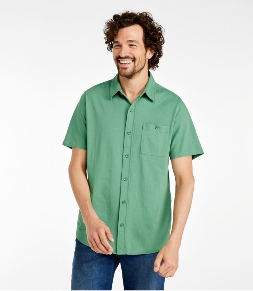 Men's Lakewashed® Organic Cotton Button-Front Shirt, Short-Sleeve