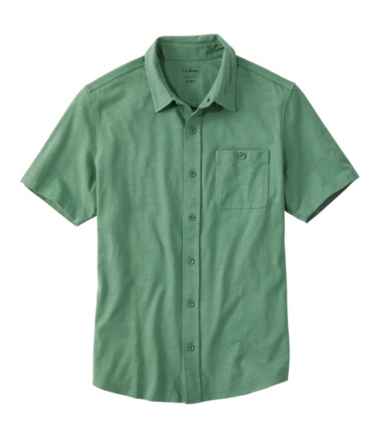 Men's Lakewashed® Organic Cotton Button-Front Shirt, Short-Sleeve