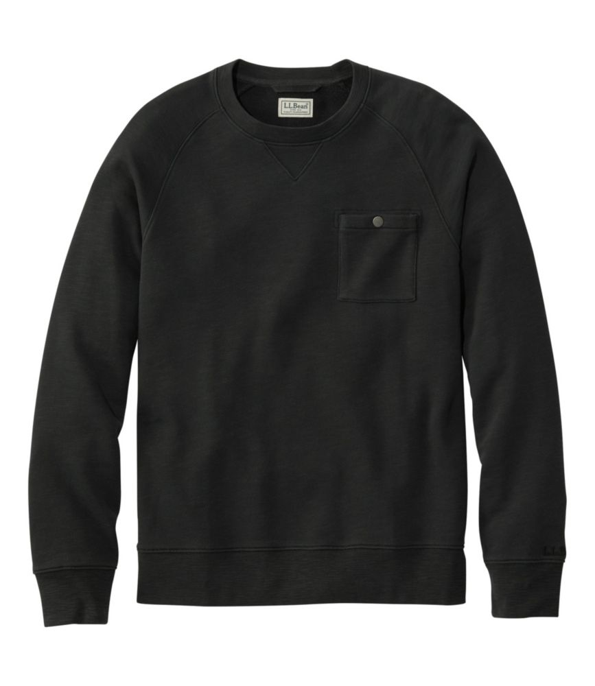 Men's Lakewashed Cotton Crewneck, Faded Black, small image number 1
