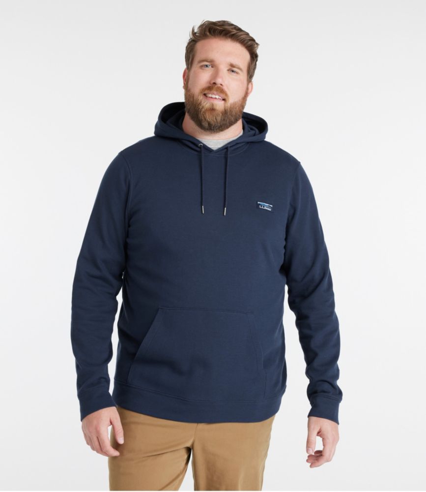 Men's Comfort Stretch Piqué Hoodie, Classic Navy, small image number 4