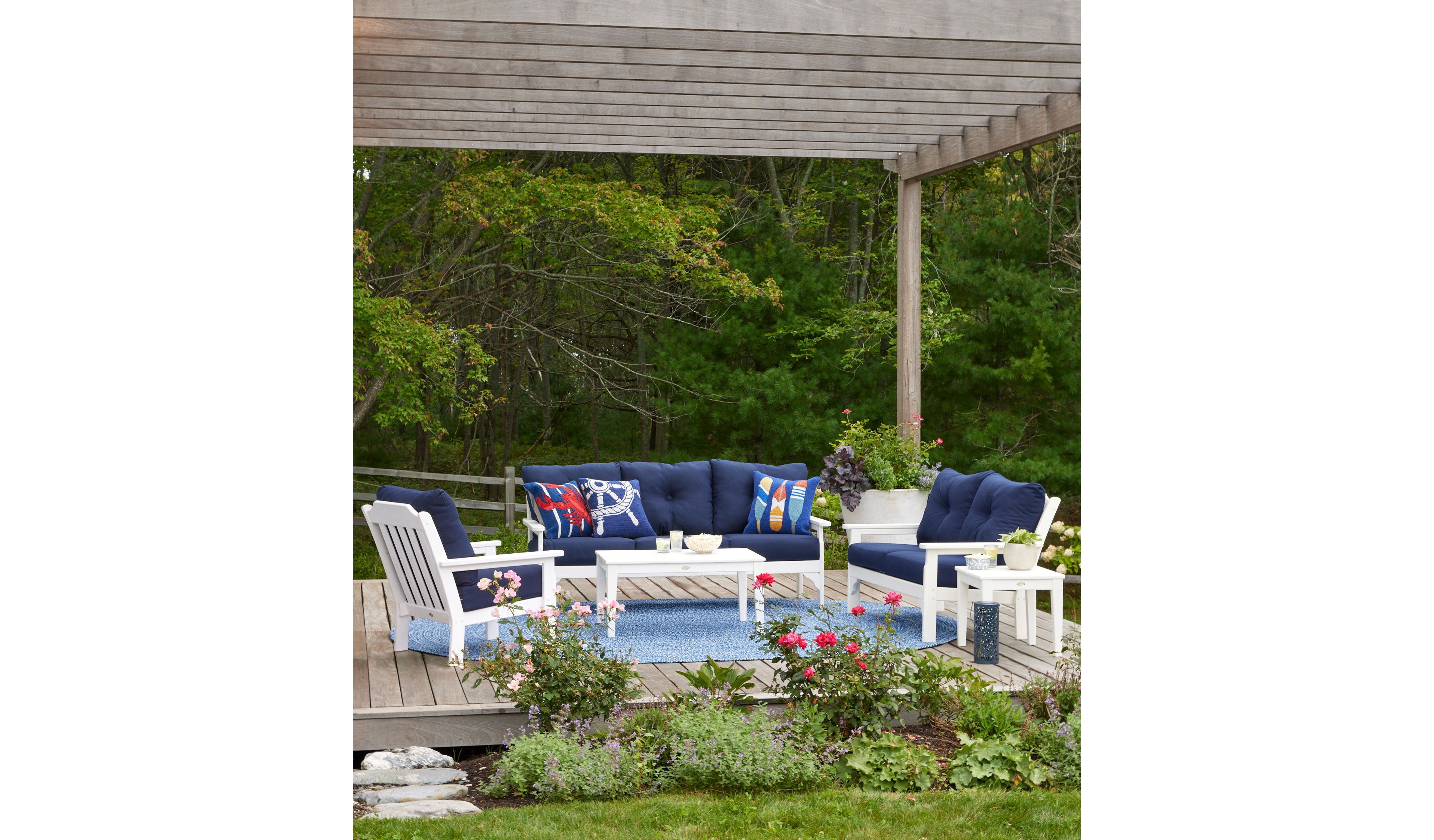 All-Weather Patio Sofa with Textured Cushions
