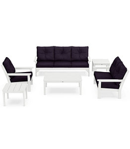 All-Weather 6-Piece Patio Set with Textured Cushions