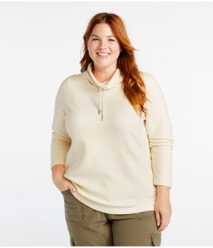 Women's SoftLight Quilted Top, Funnelneck Pullover