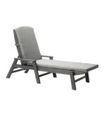 All-Weather Chaise Lounger Textured Cushion