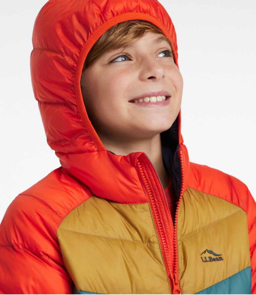 Kids' Ultralight 650 Down Jacket, Colorblock, Cherry Tomato Colorblock, small image number 4