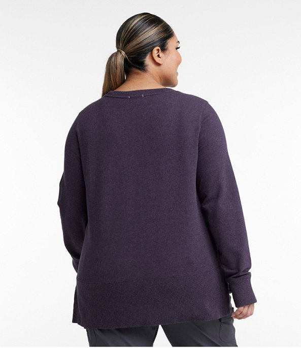 Bean's Cozy Split Hem Sweatshirt, Gray Birch Heather, large image number 2