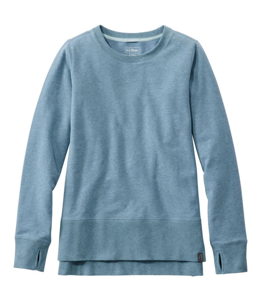 Women's L.L.Bean Cozy Sweatshirt, Split-Hem, Cadet Blue Heather, small image number 1