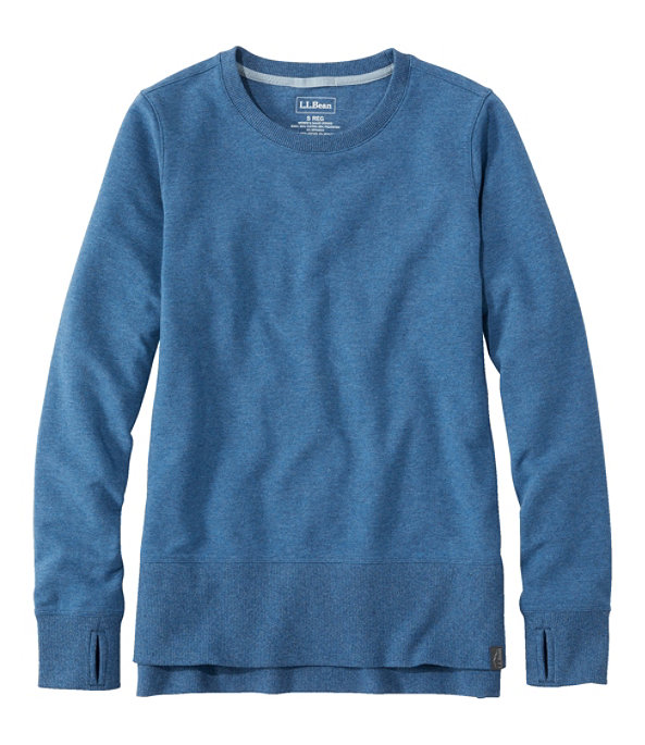 Bean's Cozy Split Hem Sweatshirt, Marine Blue Heather, largeimage number 0