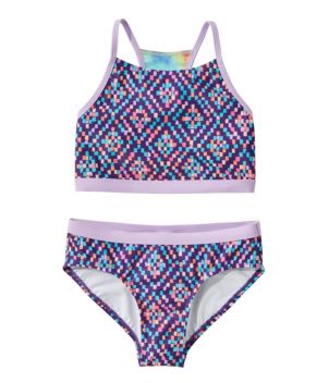 Girls' Watersports Swimwear, Crop-Top Bikini Set