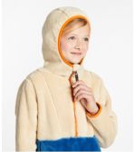 Kids' L.L.Bean Hi-Pile Fleece Hooded Pullover, Colorblock