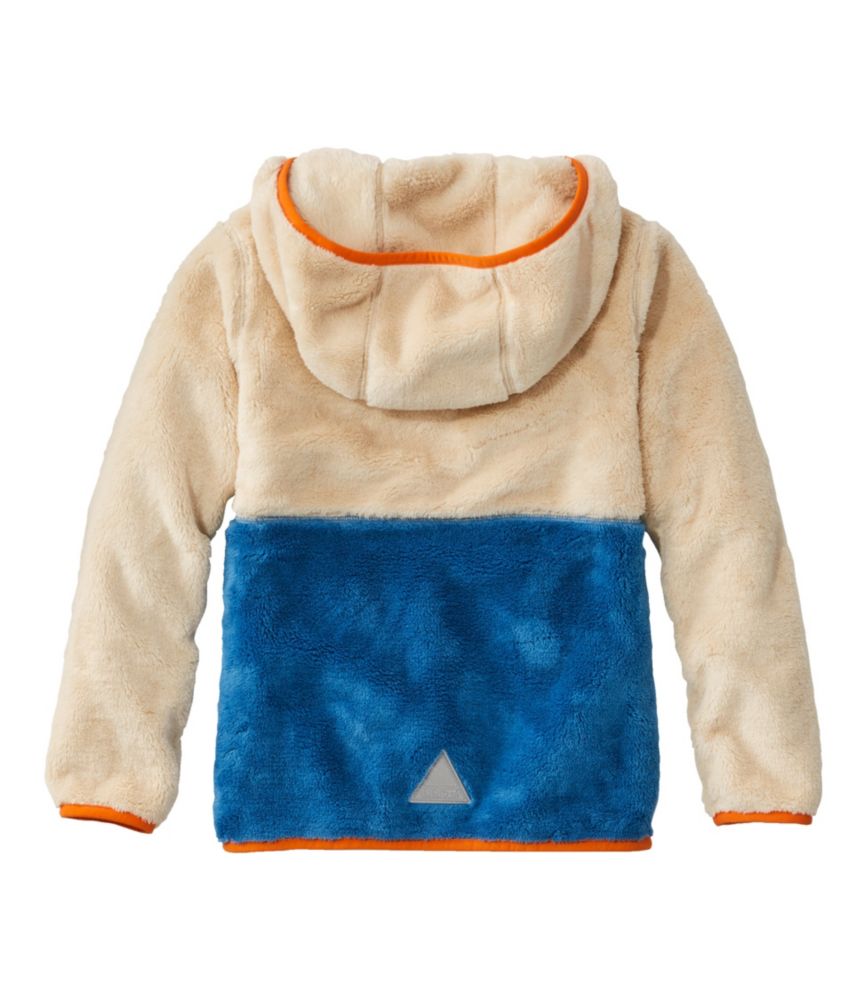 Kids' L.L.Bean Hi-Pile Fleece Hooded Pullover, Colorblock, Bright Navy/Warm Teal, small image number 5